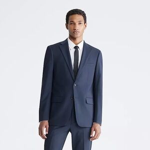 NWT Calvin Klein Malbin Slim-Fit Infinite Stretch Suit Jacket Navy Blue 36R